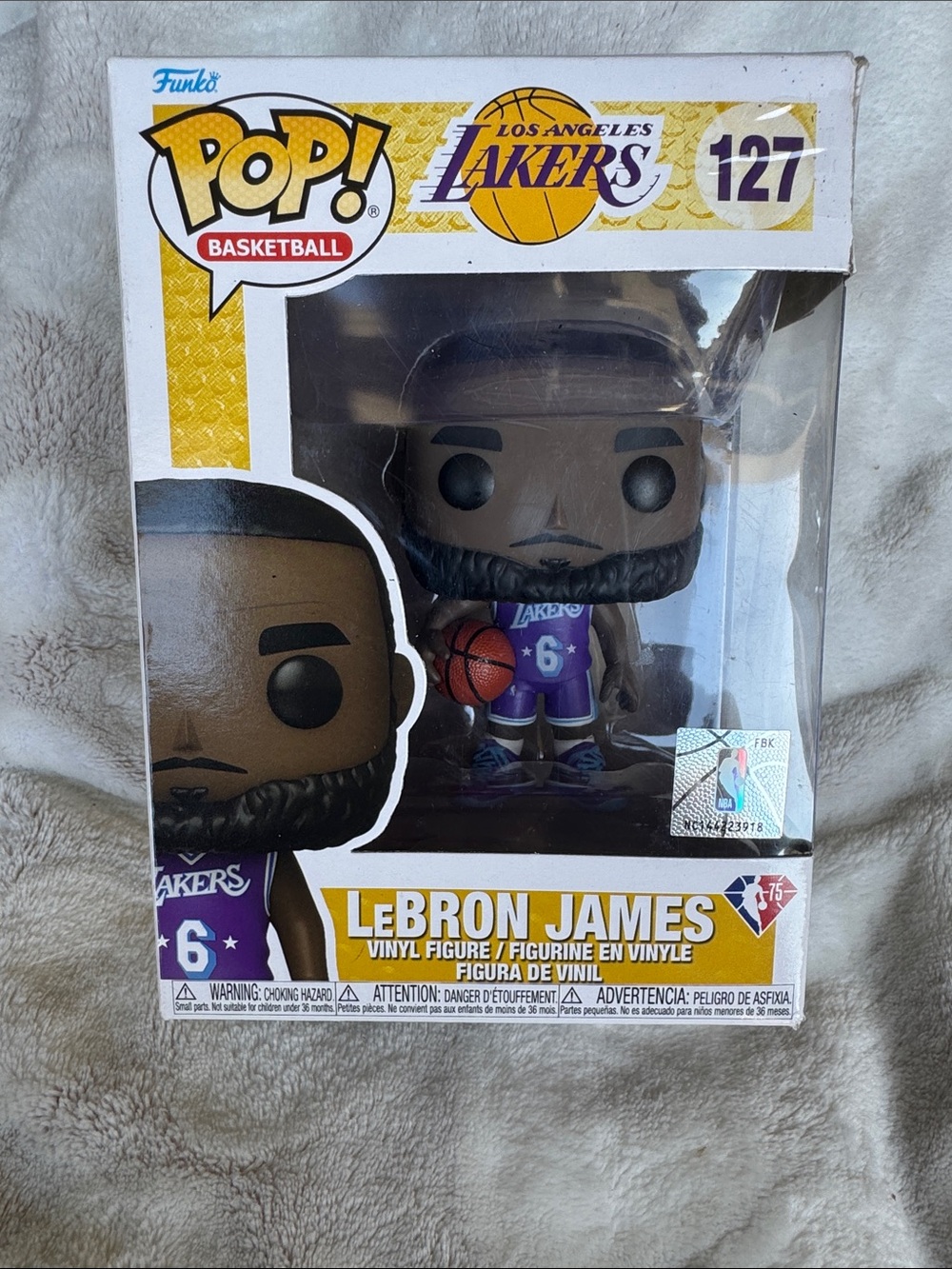 Funko Purple Los Angeles Lakers LeBron James #127 Vinyl Figure